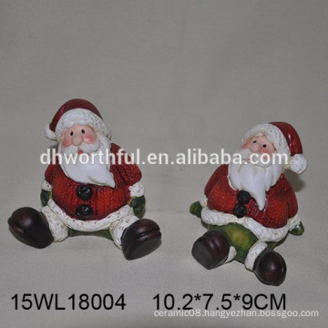 Lovely ceramic christmas decoration with santa claus figure